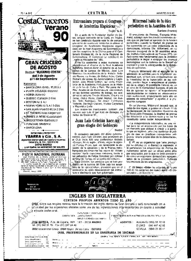 ABC MADRID 08-05-1990 página 70