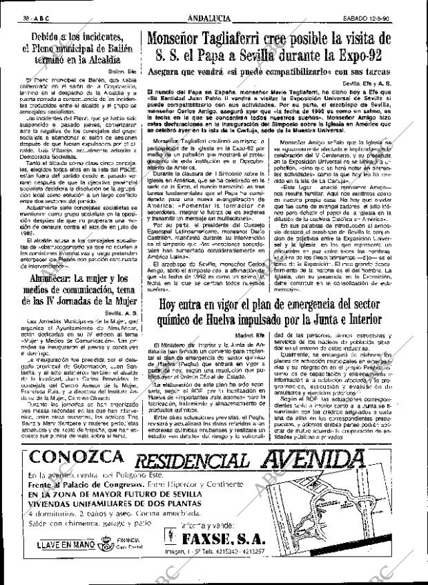ABC SEVILLA 12-05-1990 página 38