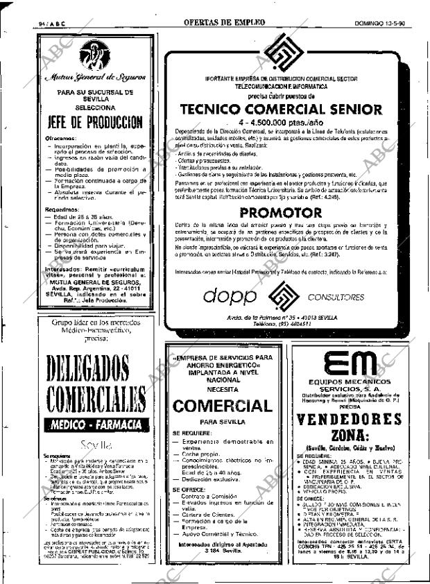 ABC SEVILLA 13-05-1990 página 94