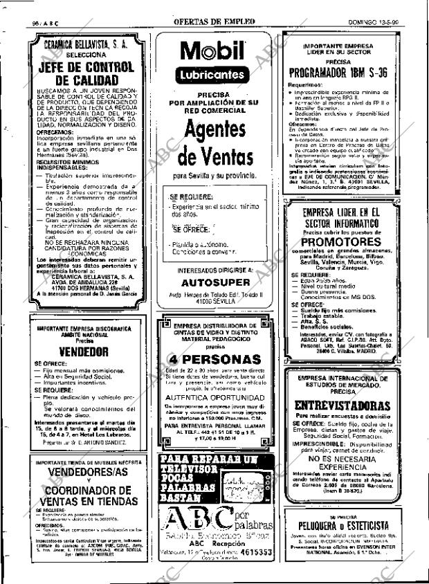 ABC SEVILLA 13-05-1990 página 96