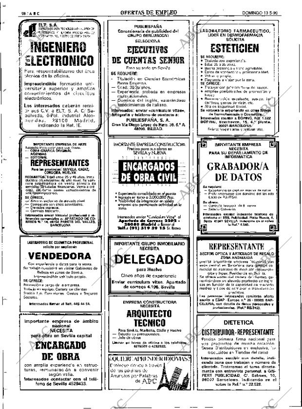 ABC SEVILLA 13-05-1990 página 98