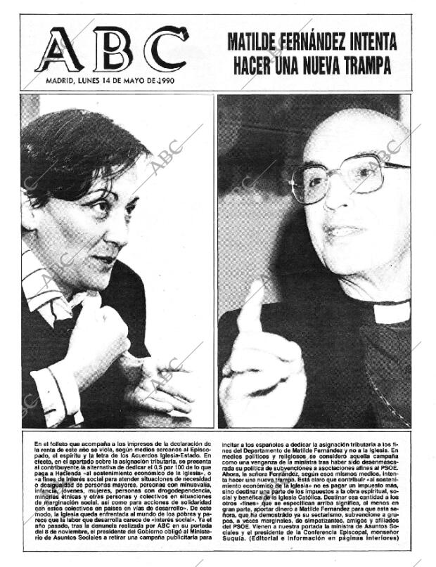 ABC MADRID 14-05-1990 página 1