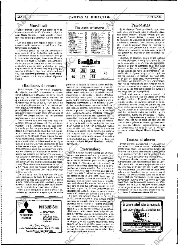 ABC MADRID 14-05-1990 página 16