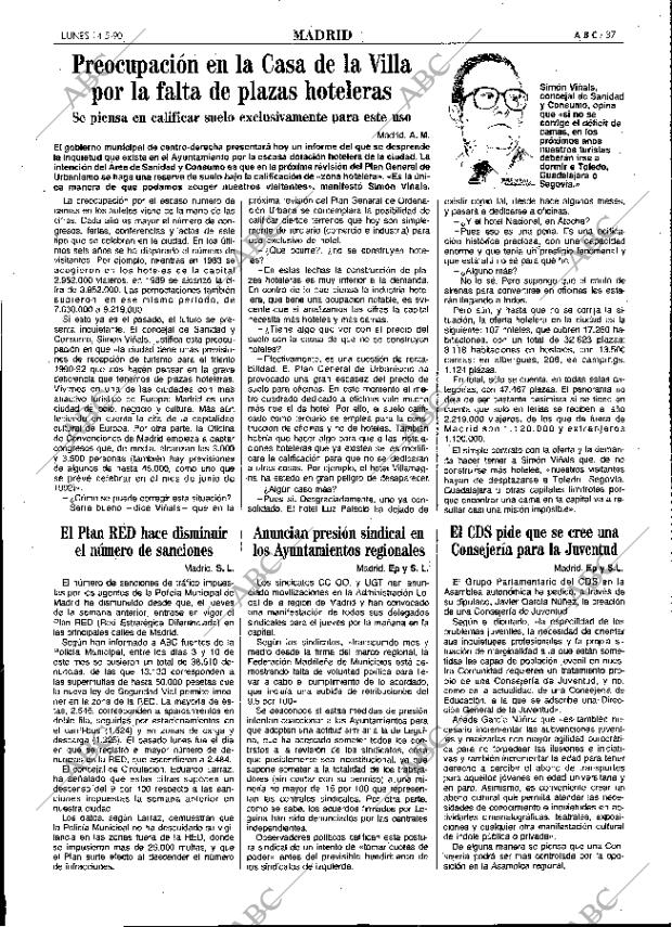 ABC MADRID 14-05-1990 página 37