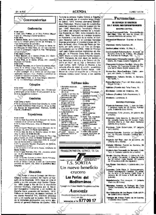 ABC MADRID 14-05-1990 página 44