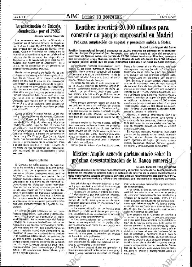 ABC MADRID 14-05-1990 página 54