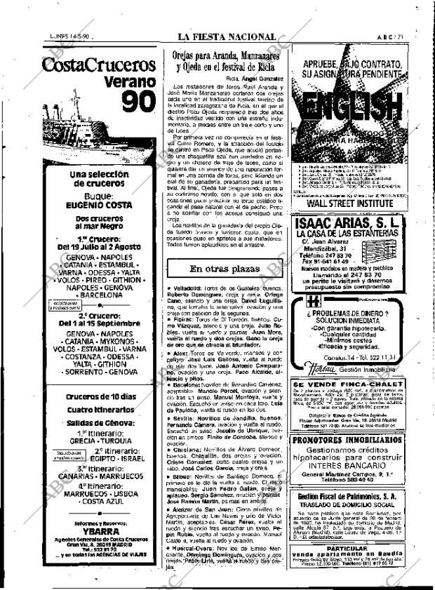 ABC MADRID 14-05-1990 página 71