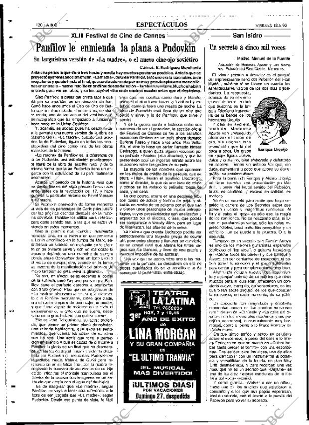 ABC MADRID 18-05-1990 página 120