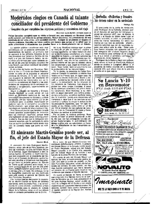 ABC MADRID 18-05-1990 página 23