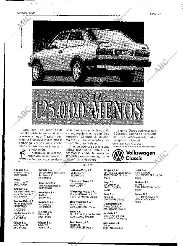 ABC MADRID 18-05-1990 página 39