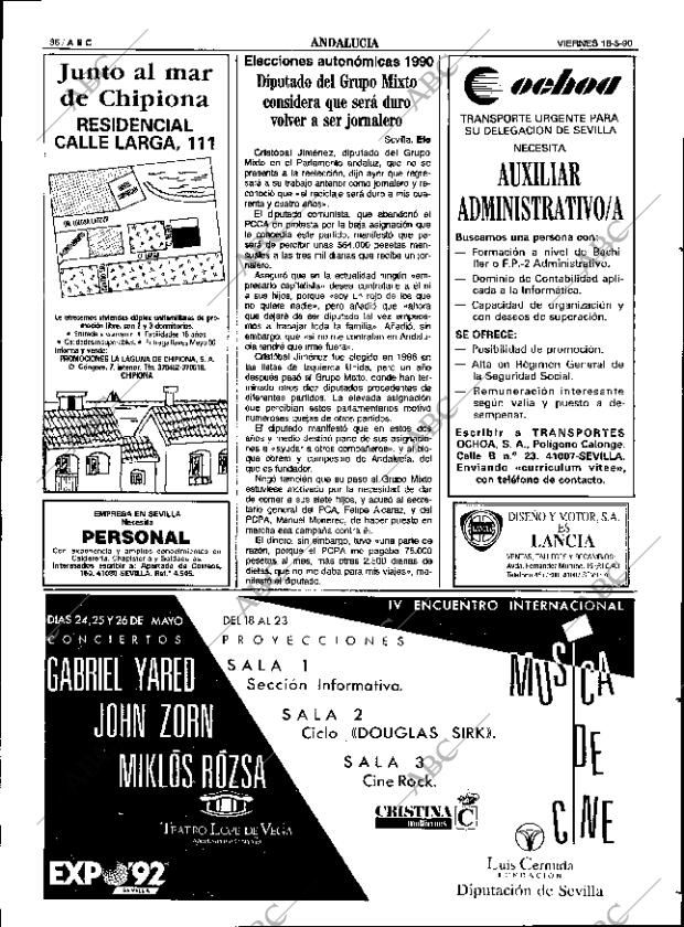 ABC SEVILLA 18-05-1990 página 36