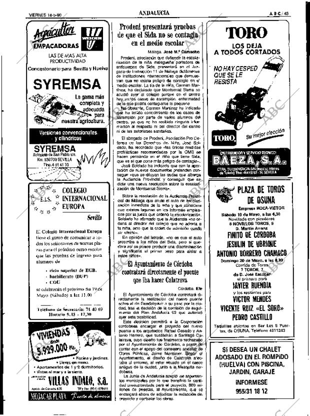 ABC SEVILLA 18-05-1990 página 43