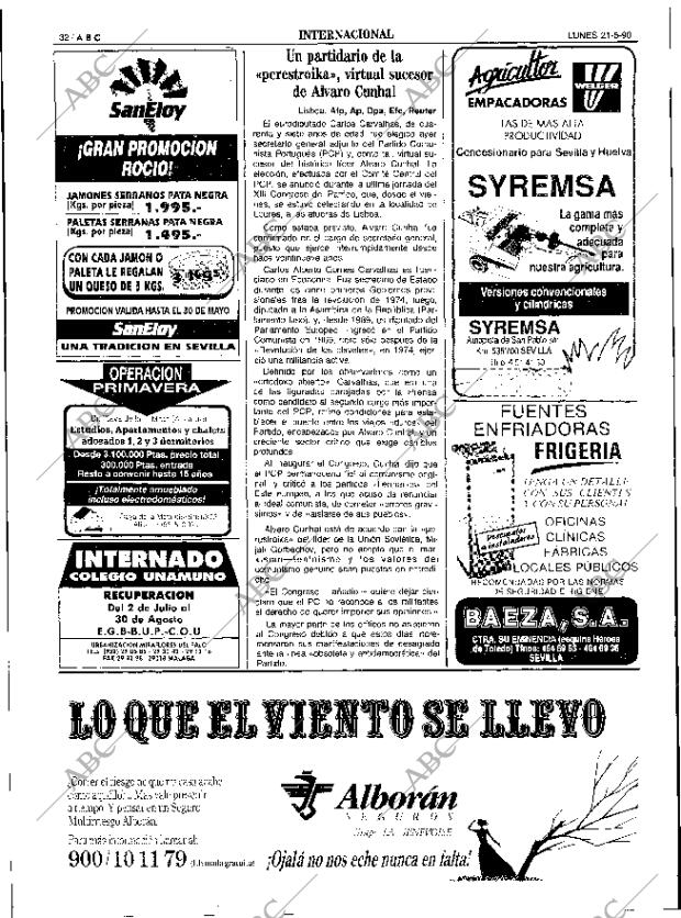 ABC SEVILLA 21-05-1990 página 32