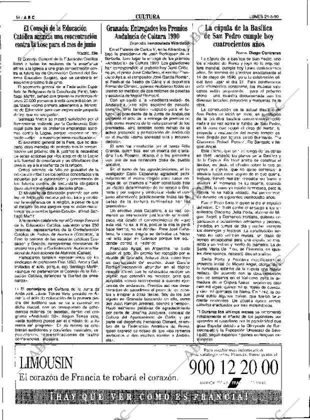 ABC SEVILLA 21-05-1990 página 54