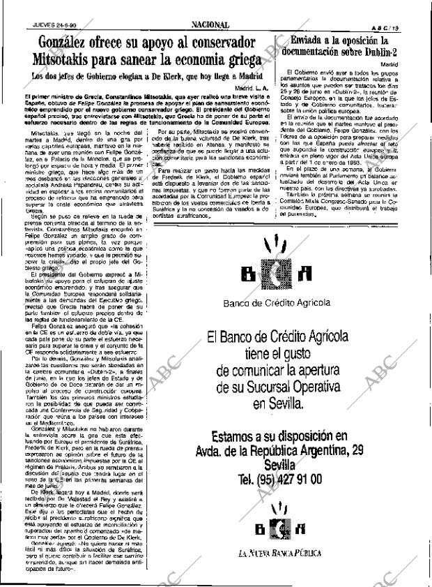 ABC SEVILLA 24-05-1990 página 19
