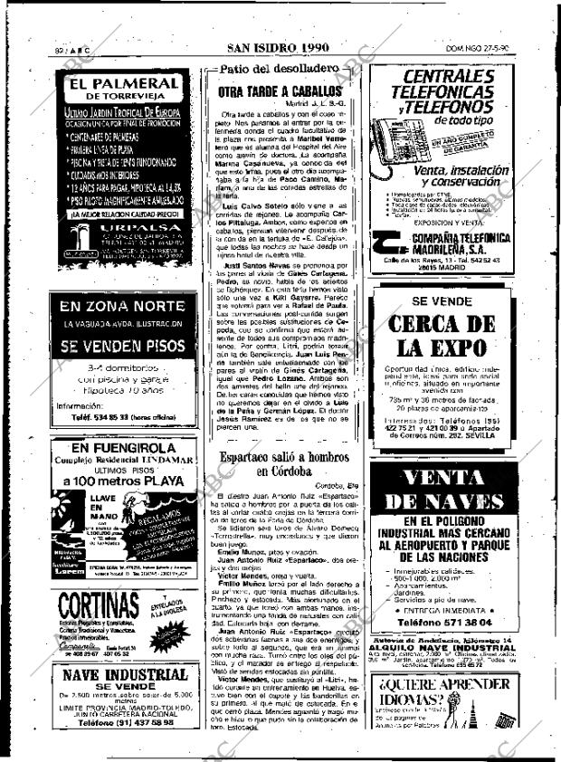 ABC MADRID 27-05-1990 página 82