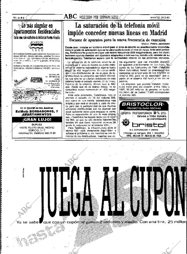 ABC MADRID 29-05-1990 página 78