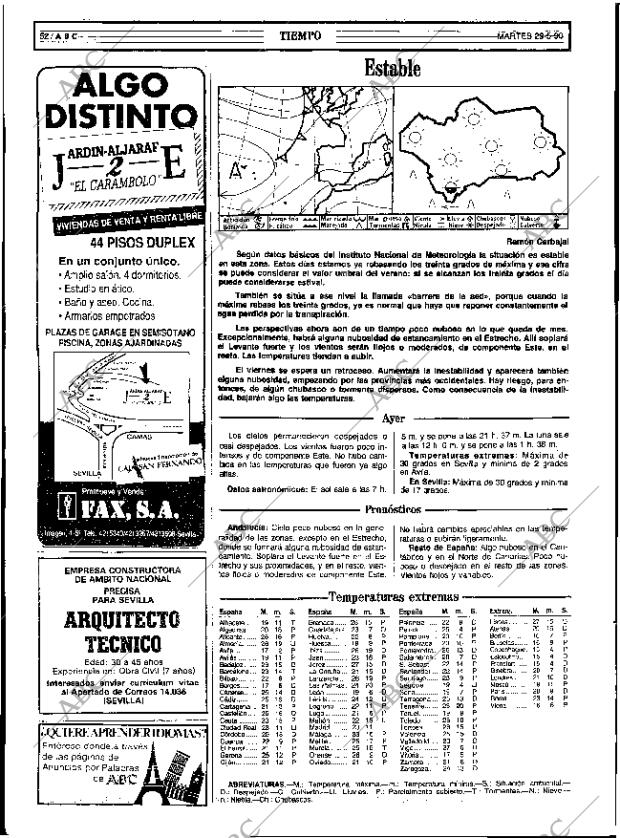 ABC SEVILLA 29-05-1990 página 52