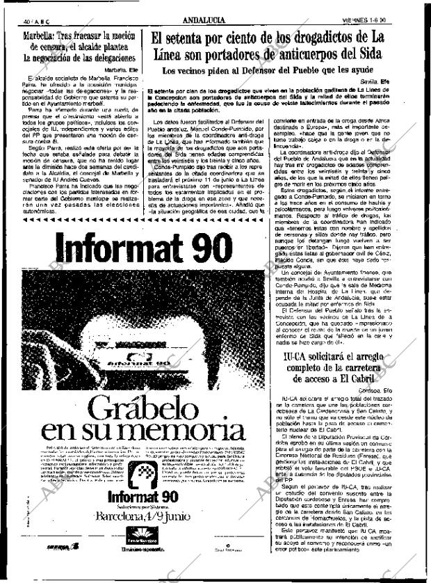 ABC SEVILLA 01-06-1990 página 40