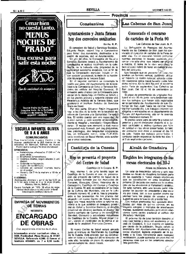 ABC SEVILLA 01-06-1990 página 50