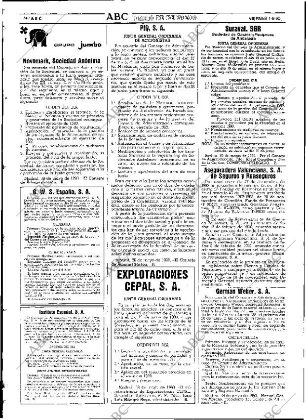 ABC SEVILLA 01-06-1990 página 74