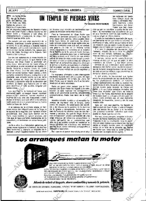 ABC SEVILLA 10-06-1990 página 64