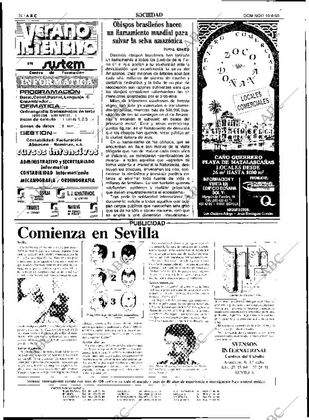 ABC SEVILLA 10-06-1990 página 74