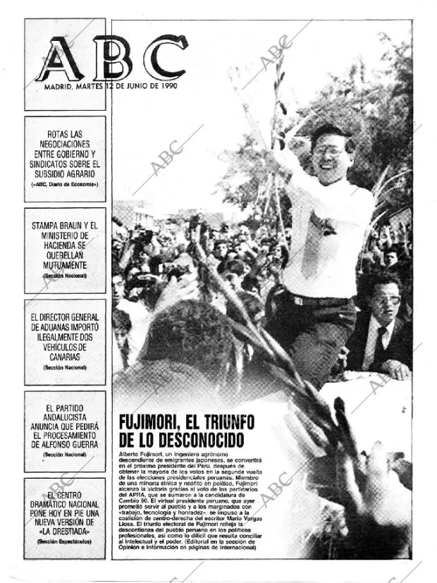 ABC MADRID 12-06-1990 página 1