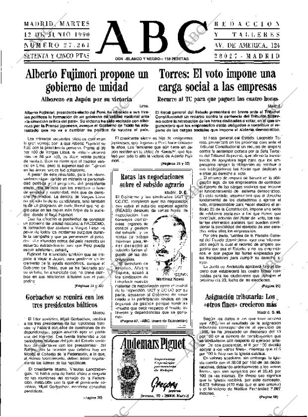 ABC MADRID 12-06-1990 página 15