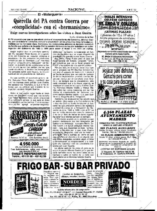 ABC MADRID 12-06-1990 página 23