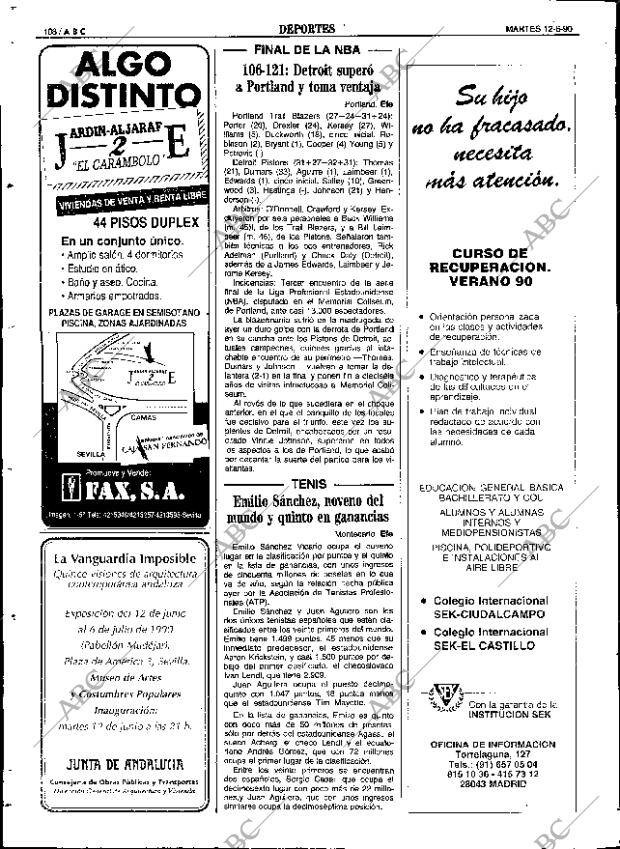ABC SEVILLA 12-06-1990 página 108