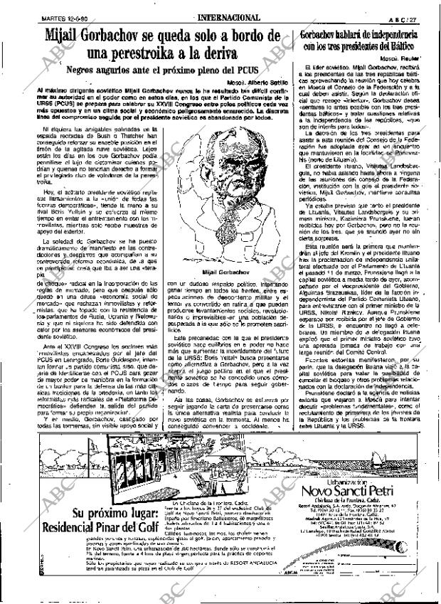 ABC SEVILLA 12-06-1990 página 27