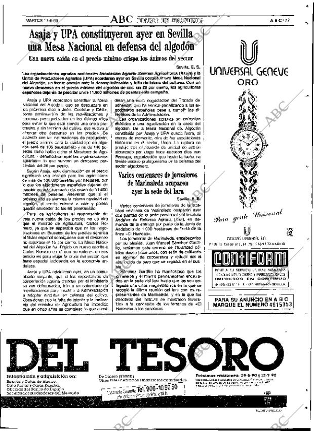 ABC SEVILLA 12-06-1990 página 77