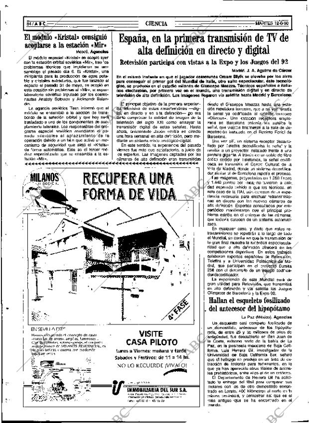 ABC SEVILLA 12-06-1990 página 84