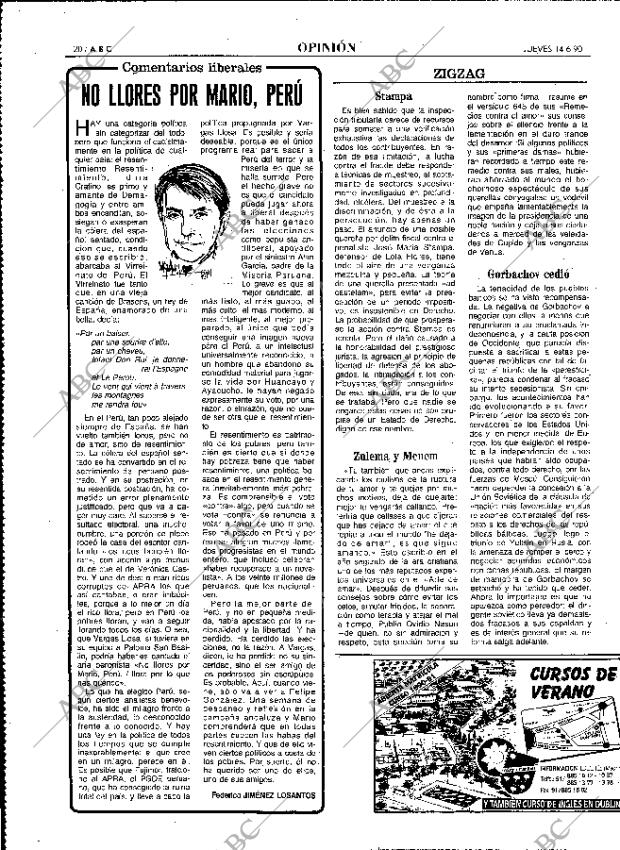 ABC MADRID 14-06-1990 página 20