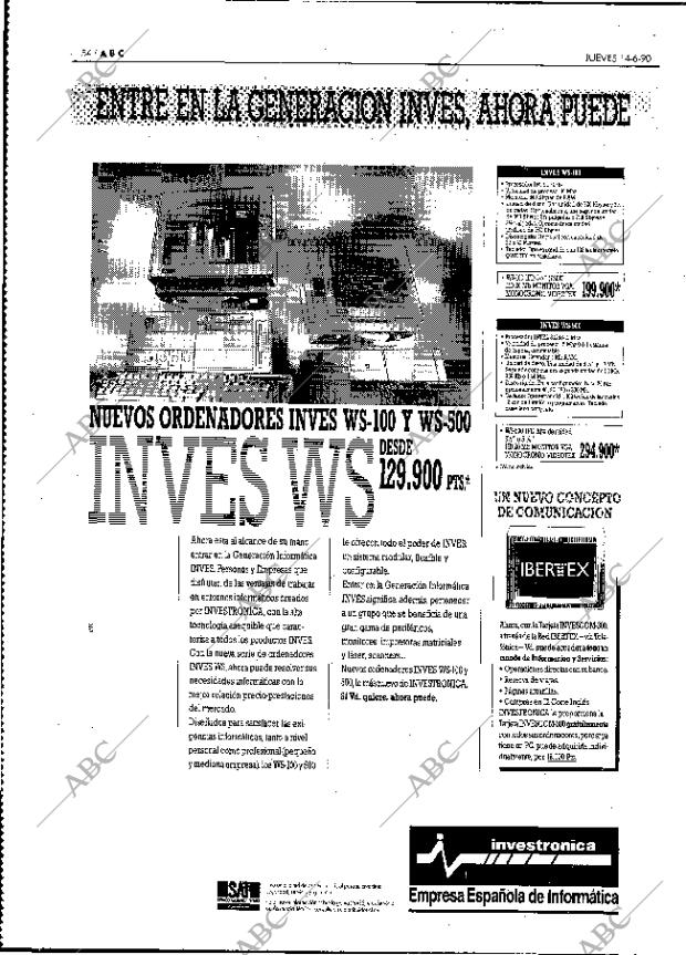 ABC MADRID 14-06-1990 página 54