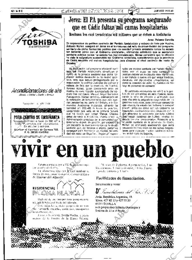 ABC SEVILLA 14-06-1990 página 42