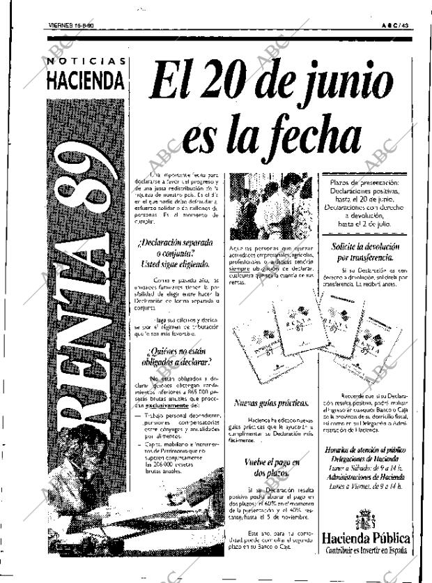 ABC SEVILLA 15-06-1990 página 43