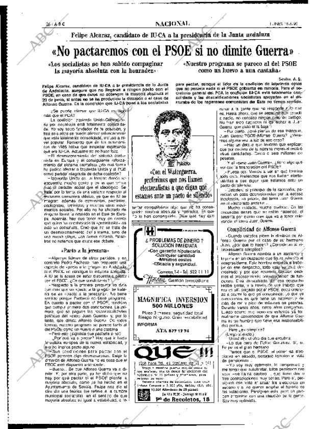 ABC MADRID 18-06-1990 página 26