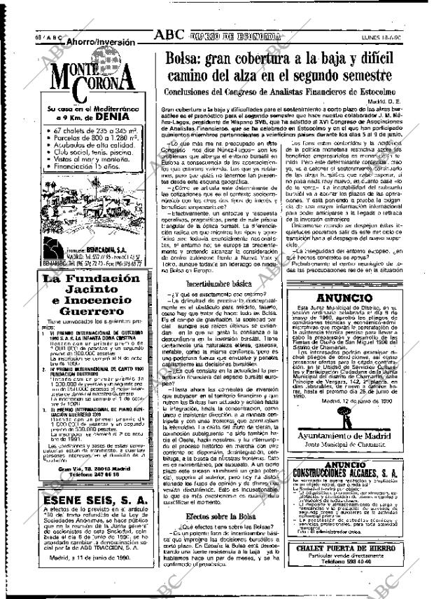 ABC MADRID 18-06-1990 página 68
