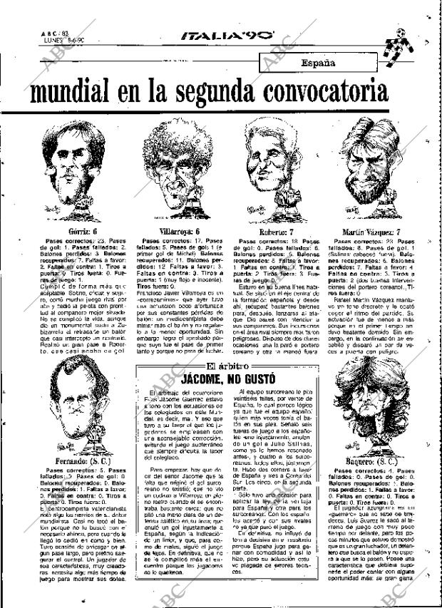 ABC MADRID 18-06-1990 página 83