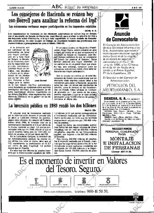 ABC SEVILLA 18-06-1990 página 89