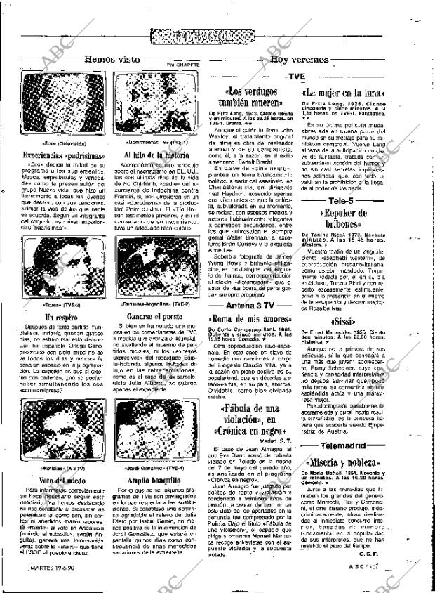 ABC MADRID 19-06-1990 página 157