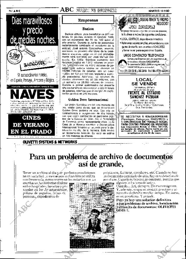 ABC SEVILLA 19-06-1990 página 74