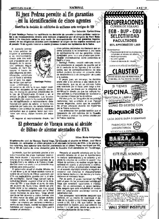 ABC SEVILLA 20-06-1990 página 19