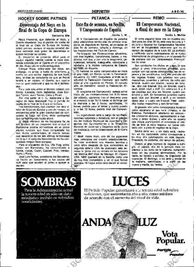 ABC SEVILLA 20-06-1990 página 99