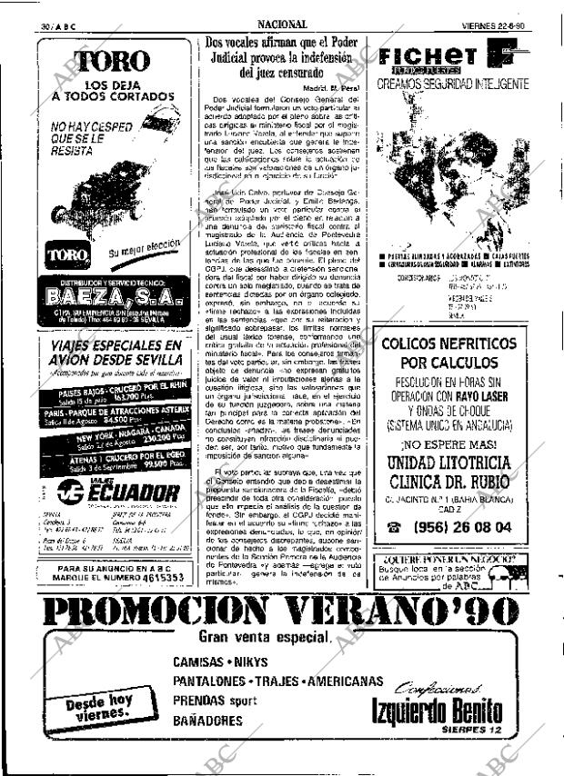 ABC SEVILLA 22-06-1990 página 30