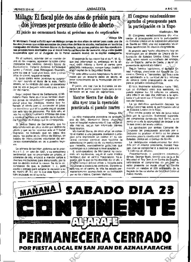 ABC SEVILLA 22-06-1990 página 55
