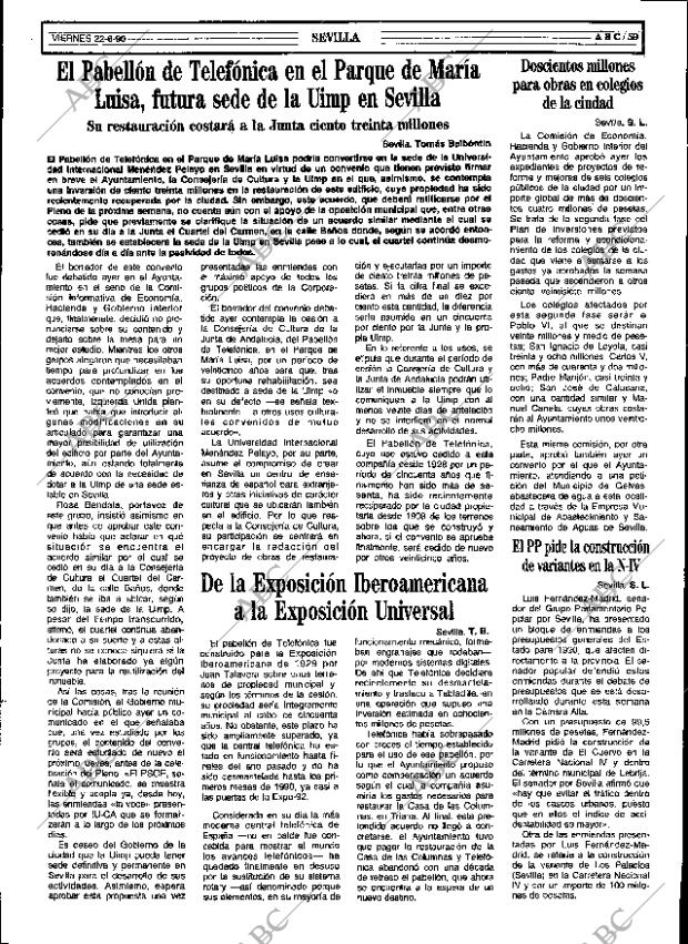 ABC SEVILLA 22-06-1990 página 59