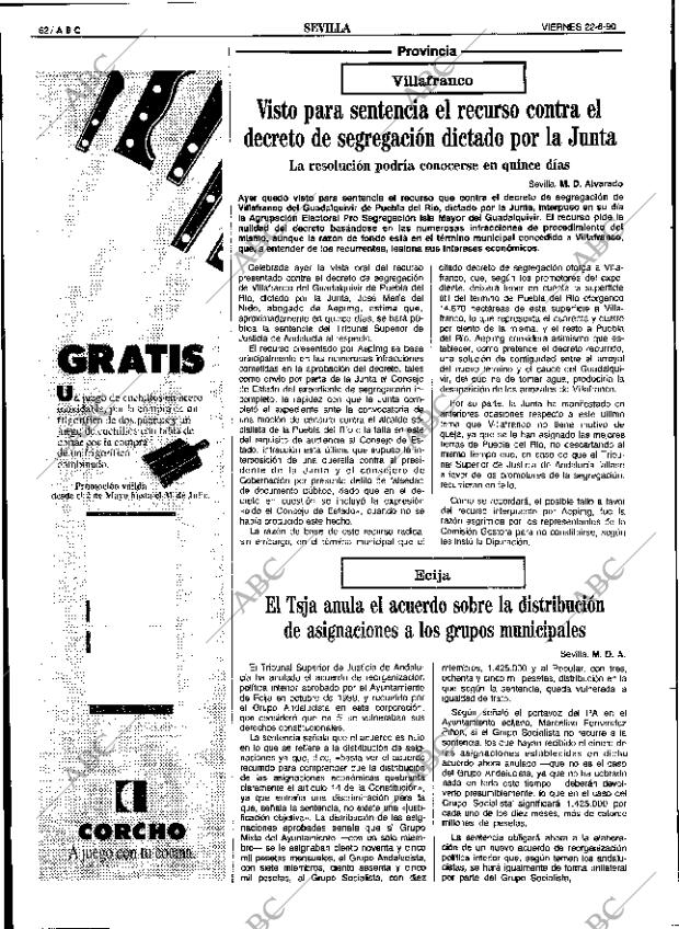 ABC SEVILLA 22-06-1990 página 62